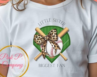 Leopard Baseball Bow: Lil Sister Fan Design (Digital File)