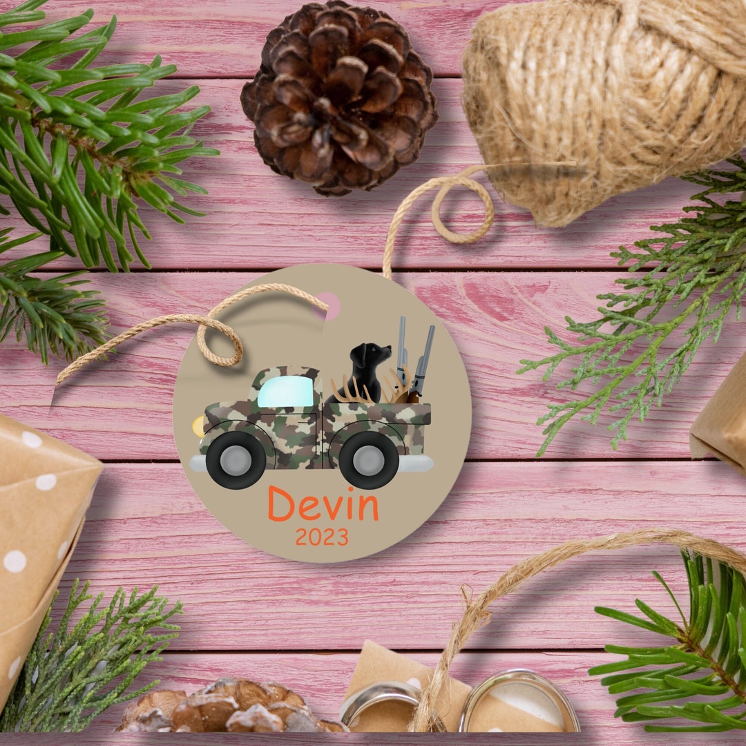 Personalized Hunting Christmas Ornament for Kids Custom Hunter Etsy