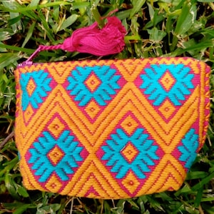 Monedero monedero, Monedero de monedas, mini bolso, Bolso de Mini, Bolso guatemalteco, Bolso multicolor. billetera