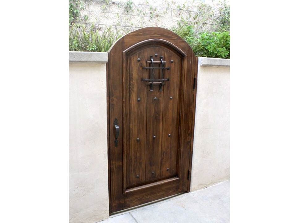Puerta de jardín de diseño de madera puerta de entrada | Etsy