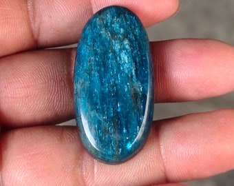 Blue Apatite natural stone cabochon 39 \u0445 20 \u0445 6 mm