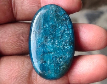 Blue Apatite natural stone cabochon 39 \u0445 20 \u0445 6 mm