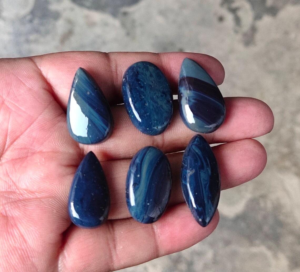 Natural 6pics lot Leland blue stone cabochon97.35CTS....6811 Etsy