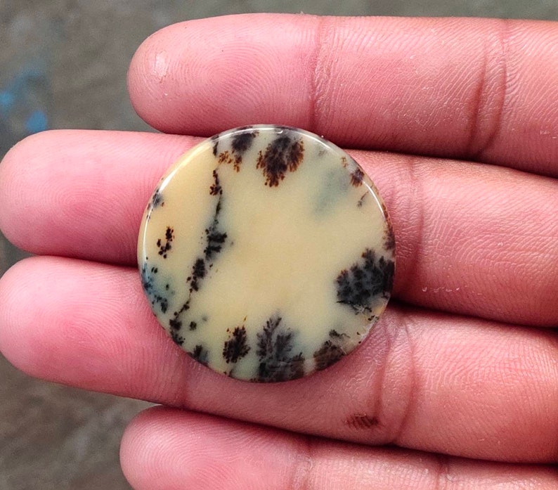 Natural Dendritic opal cabochon,30x30mm,23.35cts....#6050