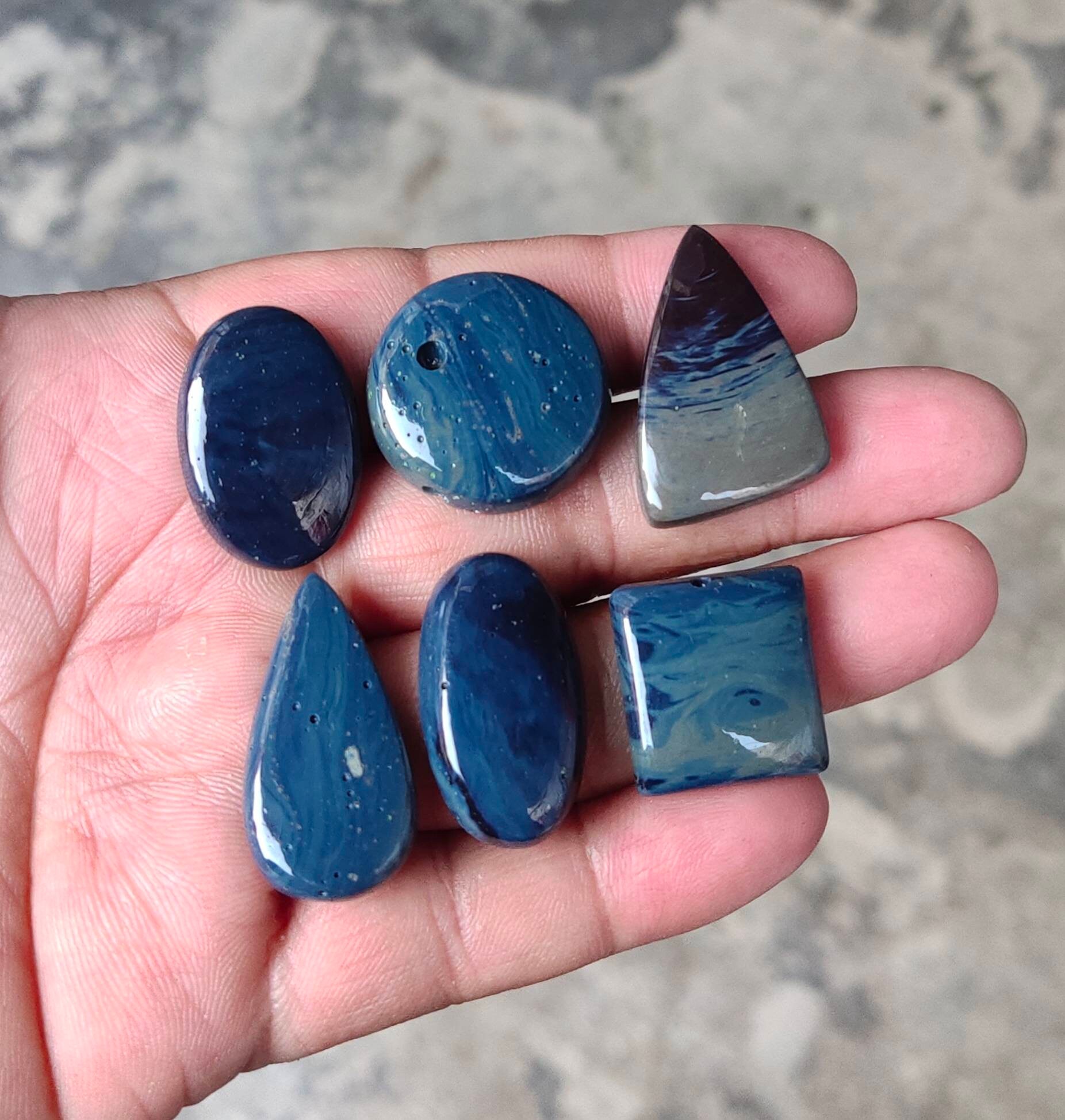 Natural 6pics lot Leland blue stone Etsy