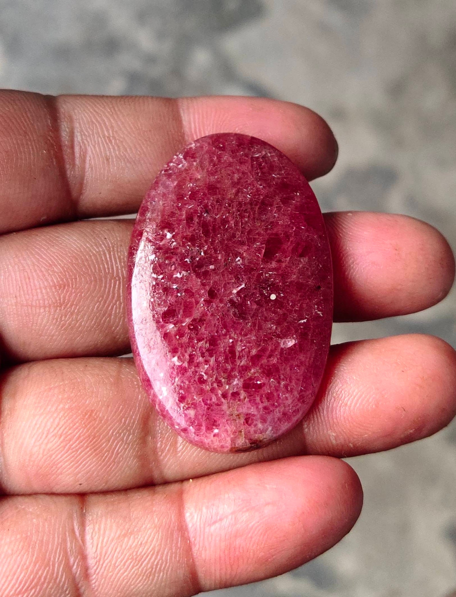 Natural pink Rhodonite cabochon top quality pink Rhodonite | Etsy