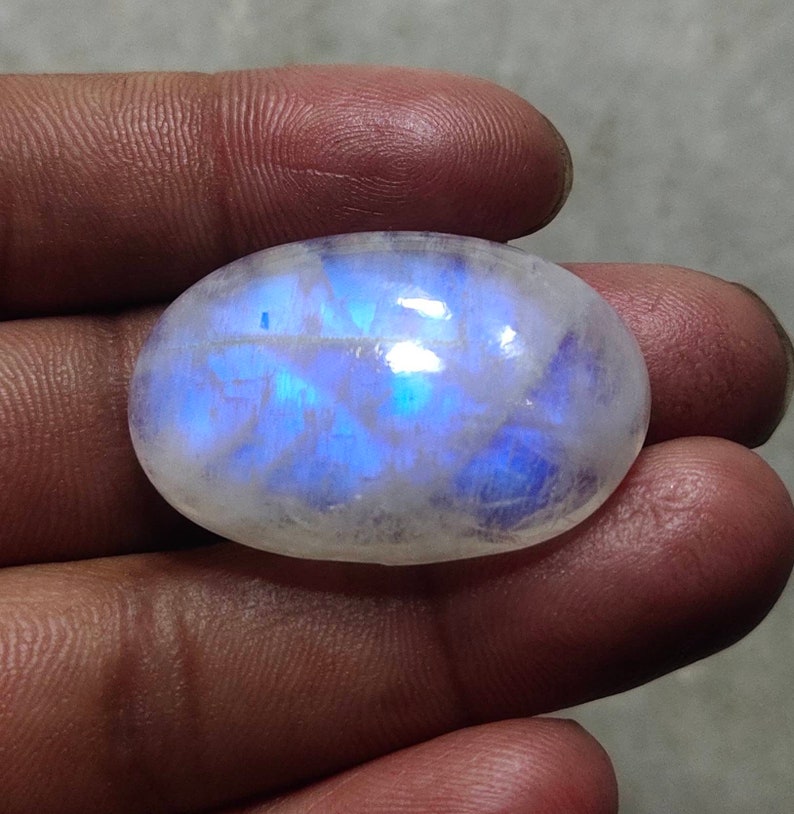 Natural Rainbow Moonstone cabochons,33x22mm,46.90cts....#2827