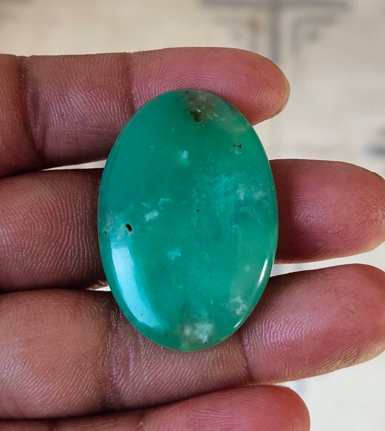 Natural Chrysoprase cabochon,38x26mm,44.95cts....#5809