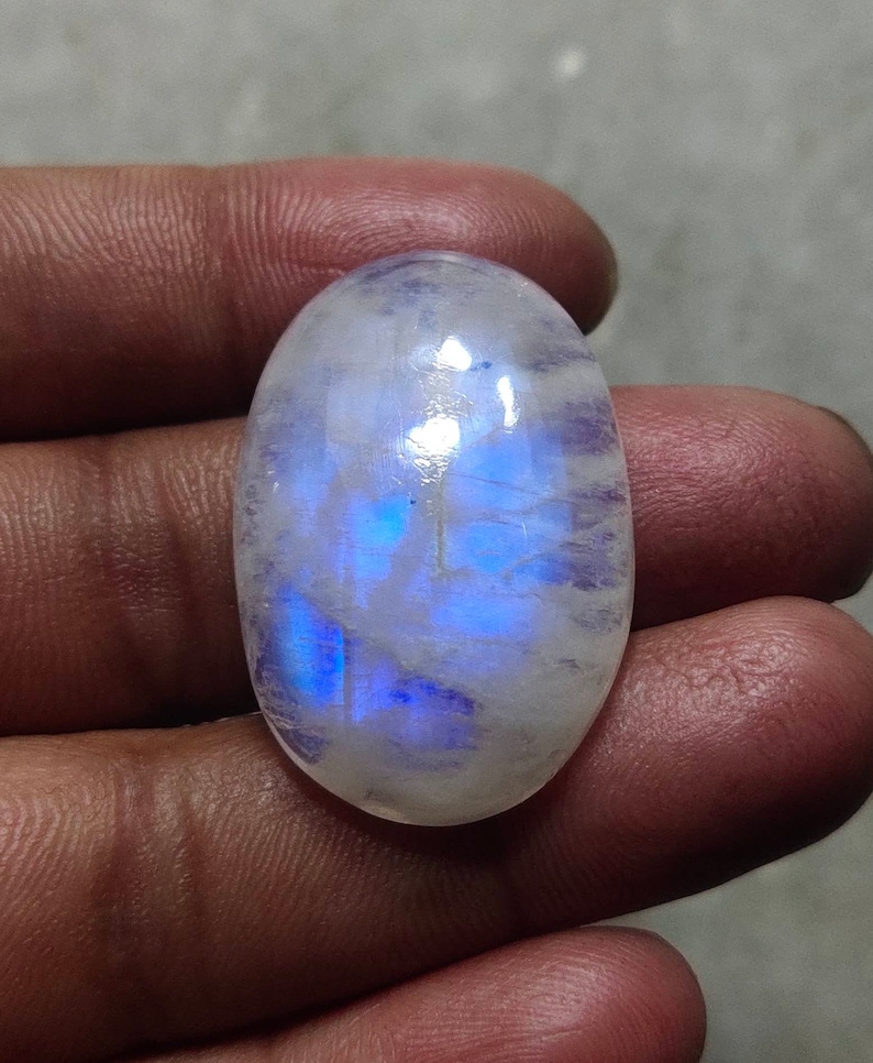 Natural Rainbow Moonstone cabochons,33x22mm,46.90cts....#2827