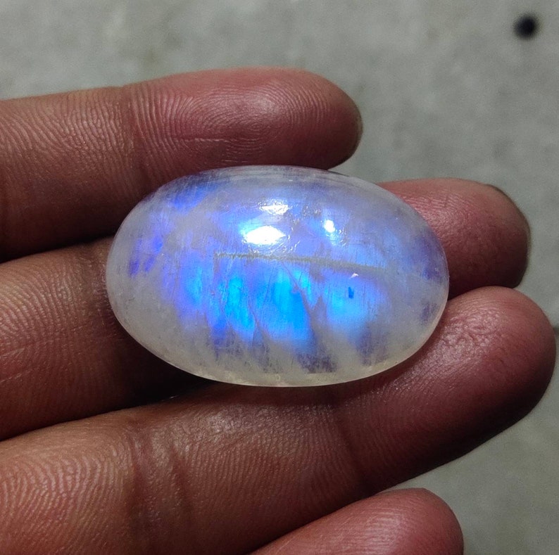 Natural Rainbow Moonstone cabochons,33x22mm,46.90cts....#2827