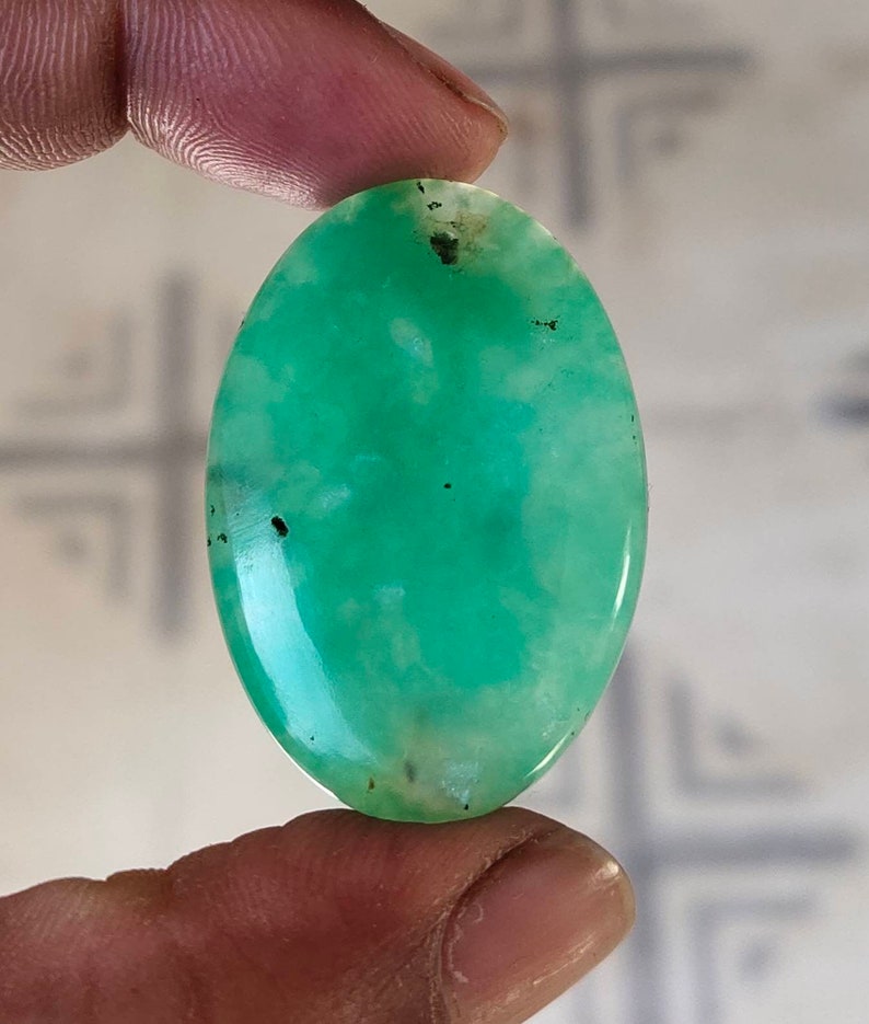 Natural Chrysoprase cabochon,38x26mm,44.95cts....#5809