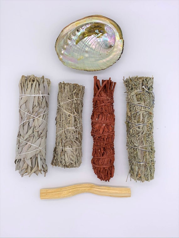 Palo Santo Smudge Kit With 4-5in Abalone Shell // Tiny RItuals