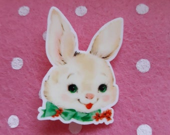 Kitsch Bunny Rabbit Acrylic Brooch