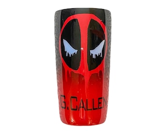 Deadpool Custom Ombre Tumbler-Personalize with your name