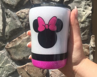 Minnie inspirierte Custom Glitter Tumbler