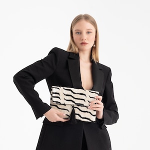 Silk Velvet Handbag 9&quot;x11&quot; (22x28 cm) | Handmade Velvet Bag with Magnetic Closure | Convertible to Shoulder Bag | Unique & Stylish Gift Idea