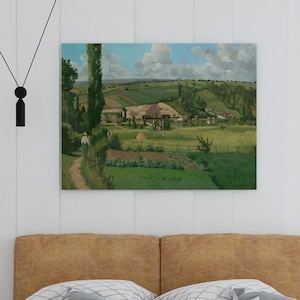 Landscape at Les Patis, Pontoise by Camille Pissarro Canvas Wall Art Print / Stretched & Ready to Hang Canvas Print