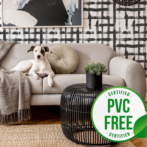 Brush Stroke Peel and Stick Wallpaper / Black and White Brush Etsy