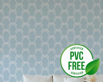 Light Blue and beige nursery wallpaper | Removable Peel and Stick wallpaper or Unpasted wallpaper - PVC-Free |  Self-adhesive wallpaper