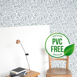 Grüne und Graue Vintage Tapete | Ablösbare Tapete oder ungeklebte Tapete - PVC-Frei |  Selbstklebende Tapete