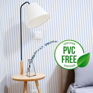 Carta da parati a righe francesi azzurre / Carta da parati rimovibile Peel and Stick o Carta da parati non incollata - Senza PVC / Carta da parati autoadesiva