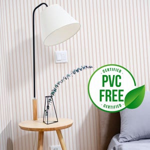 Pfirsichfarbene französische Streifentapete | Ablösbare Tapete oder ungeklebte Tapete - PVC-Frei | Selbstklebende Tapete
