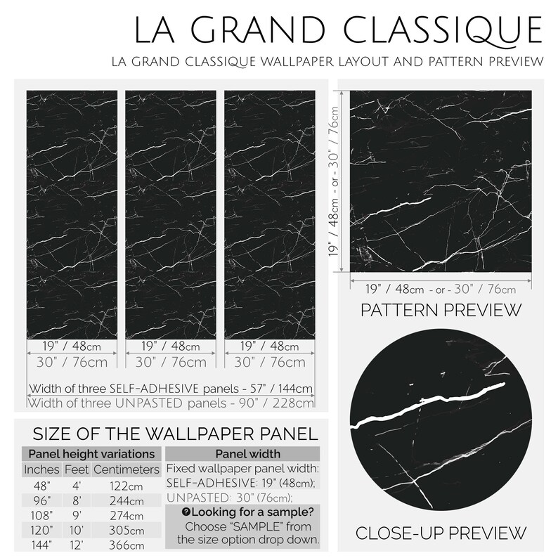 Black Marble Wallpaper Mural Black Marble Faux Removable Etsy