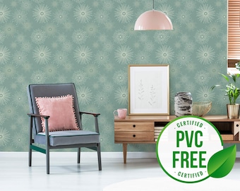 Starburst wallpaper | Star Removable Peel and Stick wallpaper or Unpasted wallpaper - PVC-Free | Art Deco Self-adhesive wallpaper