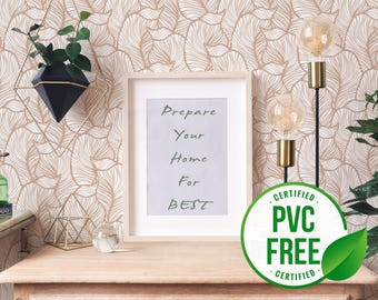 Leaf self-adhesive wallpaper | Plant removable peel and stick wallpaper - PVC-Free material & Eco-friendly Inks