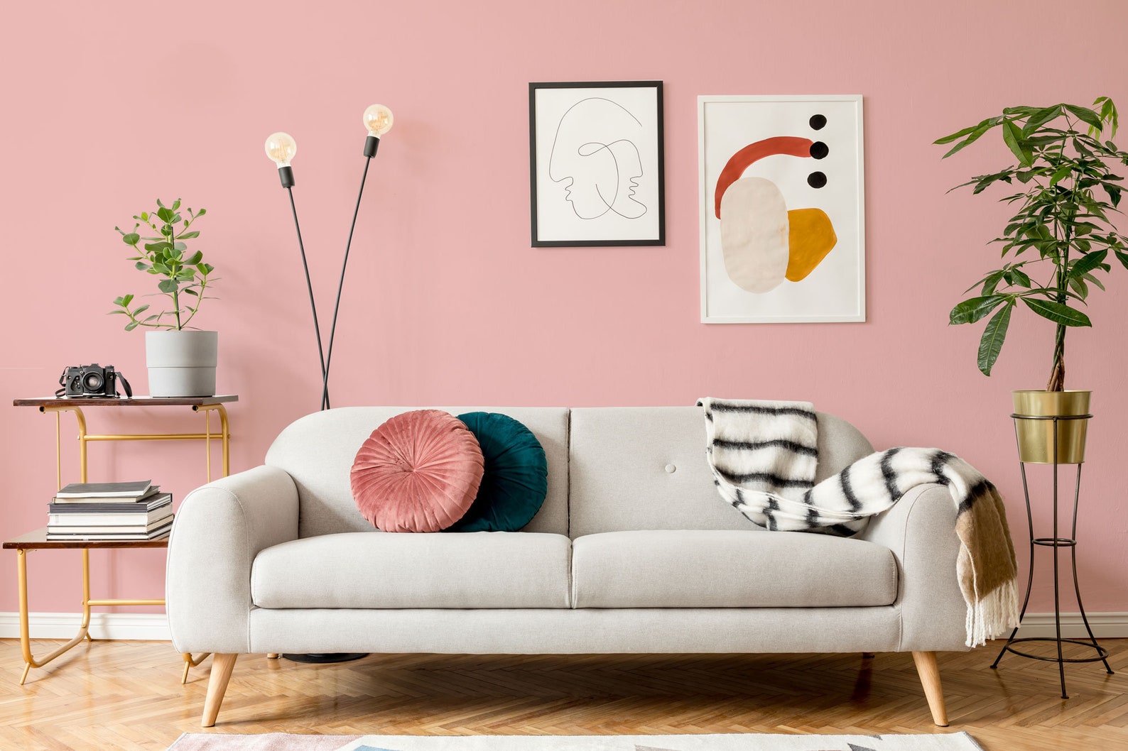 Plain Pink Selfadhesive Wallpaper Pink Solid Color Etsy