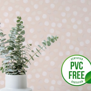 Neutrale funky Punkte Tapete | Ablösbare Tapete oder ungeklebte Tapete - PVC-Frei | Polka Dot selbstklebende Tapete