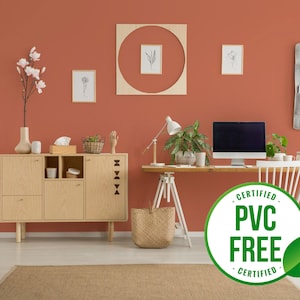 Terracotta Tapete | Ablösbare Tapete oder ungeklebte Tapete - PVC-Frei | Unifarbe selbstklebende Tapete