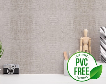 Crocodile skin faux self-adhesive wallpaper | Leather Imitation removable wallpaper or Unpasted - PVC-free | Animal Print Wall Décor