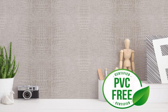 Crocodile skin faux self-adhesive wallpaper | Texture removable peel and stick wallpaper or Unpasted - PVC-free | Animal Print Wall Décor