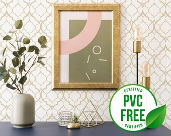 Tapeta w stylu art déco | Usuwalna tapeta samoprzylepna lub tapeta bez kleju – bez PVC | Ozdobna tapeta samoprzylepna