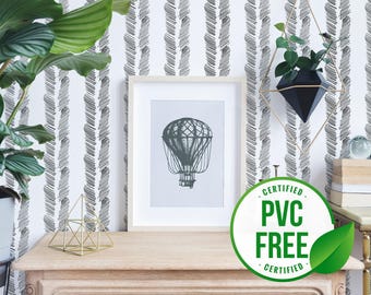 Hand drawn herringbone self-adhesive wallpaper | Herringbone Removable Peel and Stick wallpaper or Unpasted wallpaper - PVC-Free