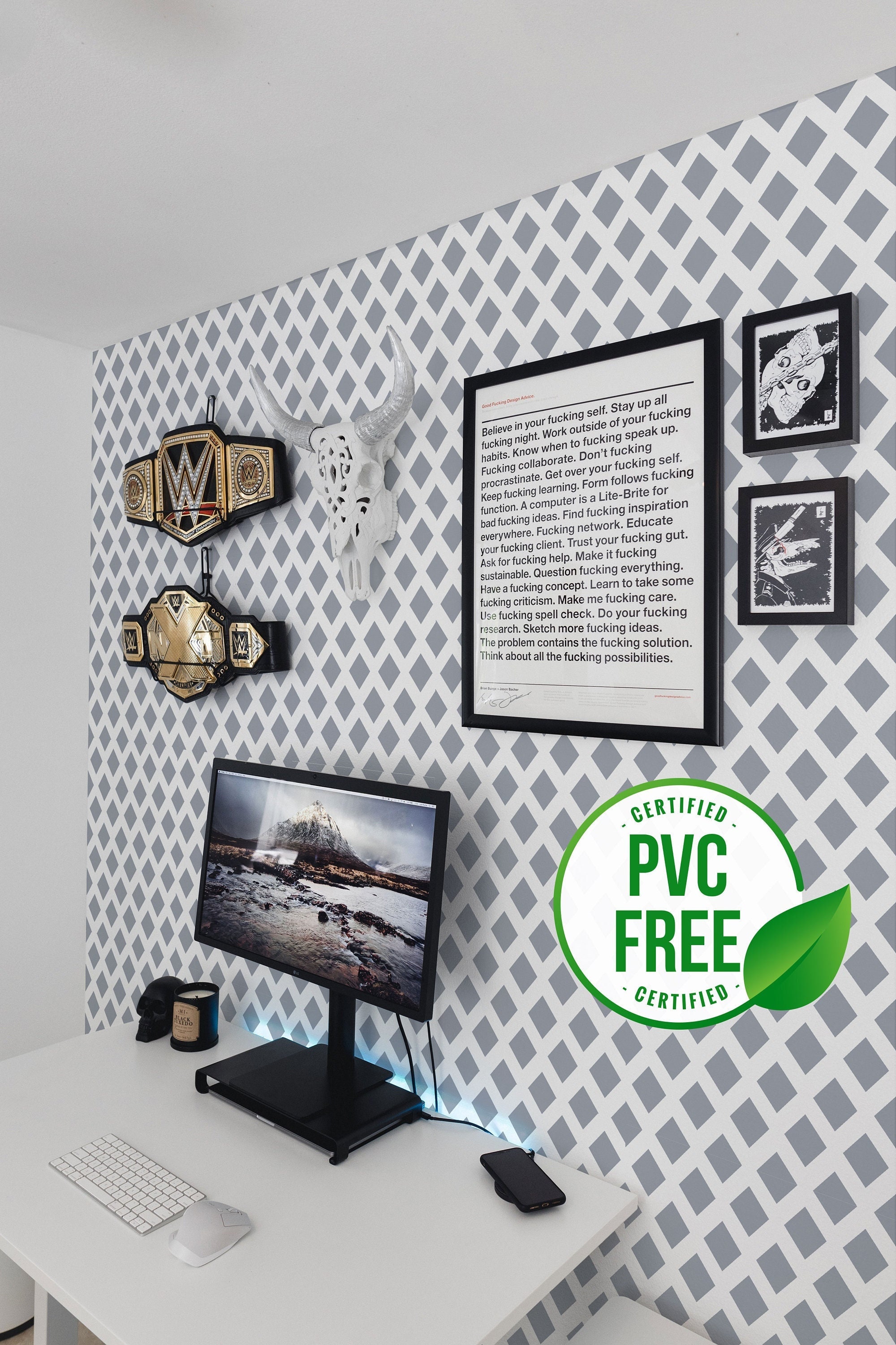 Geometric Wallpaper Scandi Removable Peel and Stick Etsy