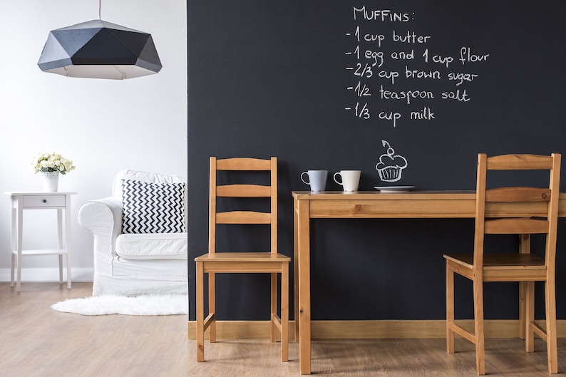 Peel and Stick Chalkboard Paper Chalkboard Black Removable Etsy