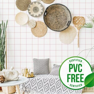 Plaid Removable wallpaper | Tartan Check Peel and Stick wallpaper or Unpasted wallpaper - PVC-Free | Grid Self-adhesive wallpaper