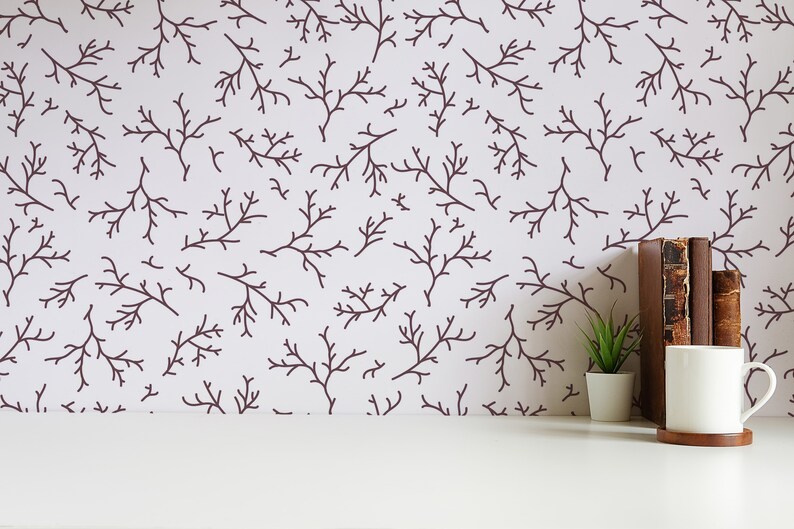 Burgundy Stick Wallpaper Removable Peel and Stick Wallpaper Etsy
