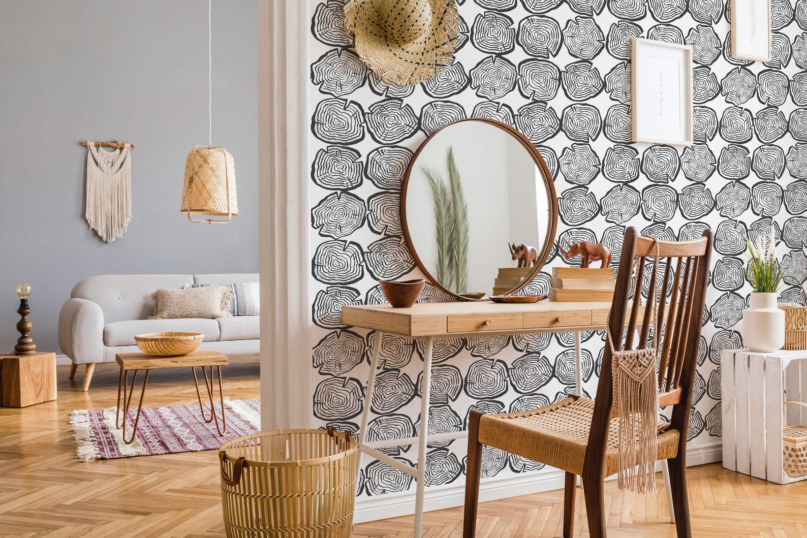 Black Wood Wallpaper Removable Peel and Stick Wallpaper or - Etsy