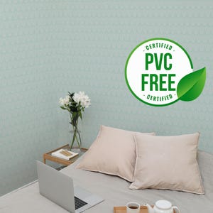 Carta da parati verde Art Déco / Carta da parati staccabile e incollabile o carta da parati non incollata - Senza PVC / Carta da parati autoadesiva