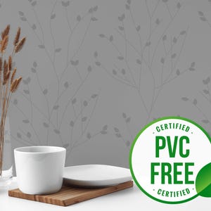 Carta da parati con albero grigio minimale / Carta da parati rimovibile Peel and Stick o Carta da parati non incollata - Senza PVC / Carta da parati autoadesiva con piante