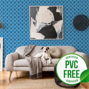 Art deco scales self-adhesive wallpaper | Removable peel and stick wallpaper - PVC-Free material & Eco-friendly Inks
