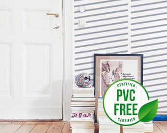 Striped wallpaper | Lines Removable Peel and Stick wallpaper or Unpasted wallpaper - PVC-Free | Geometric Self-adhesive wallpaper
