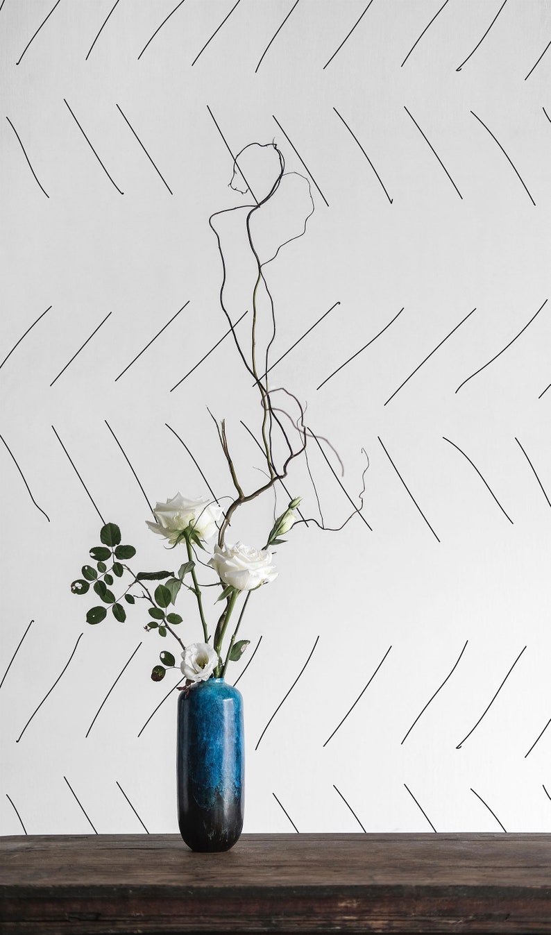 Horizontal Pick up Sticks Pattern Self-adhesive Wallpaper - Etsy