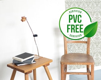 Grüne Tapete von Art Deco | Ablösbare Tapete oder ungeklebte Tapete - PVC-Frei | Selbstklebende Tapete