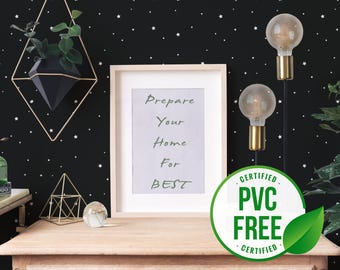 Star wallpaper | Galaxy Removable Peel and Stick wallpaper or Unpasted wallpaper - PVC-Free | Celestial Self-adhesive wallpaper