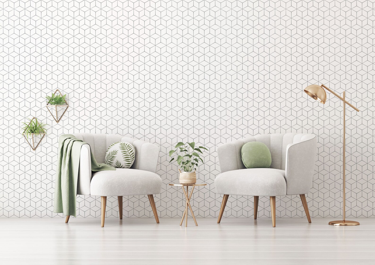 Geometric Selfadhesive Wallpaper Hexagon Removable Peel and Etsy