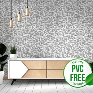 Short brush stroke self-adhesive wallpaper | Removable peel and stick wallpaper - PVC-Free material & Eco-friendly Inks